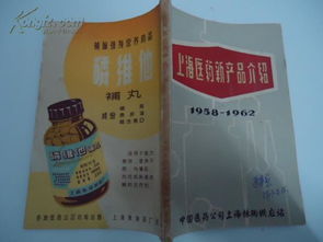 上海醫藥新產品介紹 1958 1962