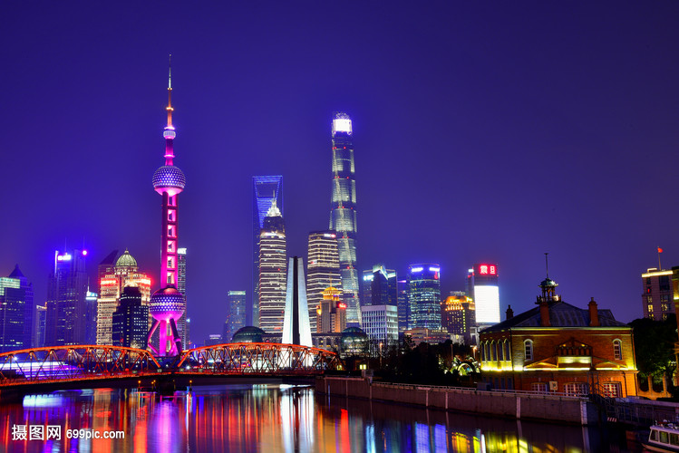 上海東方明珠城市夜景